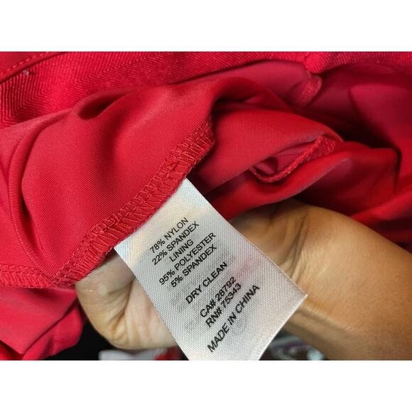 House of Harlow 1960 x REVOLVE Wide Leg Pull Pants On Red Trousers Women Size 66 - Picture 6 of 6